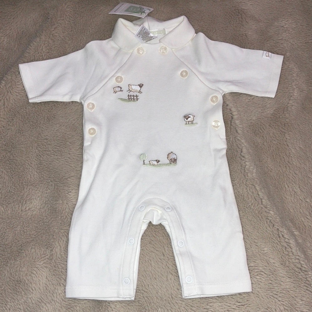 NWT Janie and Jack Sheep Romper, Preemie